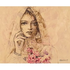 Moazzam Ali, Flower & Flower Series, 20 x 24 Inch, Watercolor on Paper, Figurative Painting, AC-MOZ-152